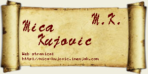 Mića Kujović vizit kartica